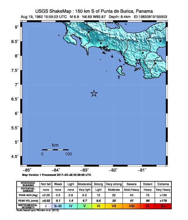 ShakeMap Intensity Thumbnail